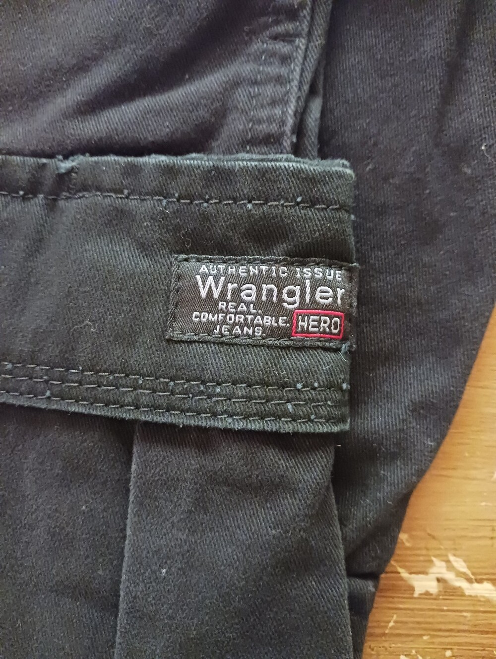 Wranglers Utility Jeans Mens 34x32 Black 100% Cotton - Picture 2 of 12